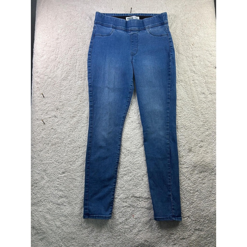 Old Navy Super Skinny Jeans Womens 8 Blue Mid Rise Stretch Denim Jeggings Pants